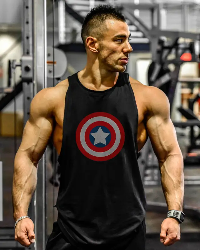 Blue Sports Vest for Men Muscle Fit Vest - Image 5