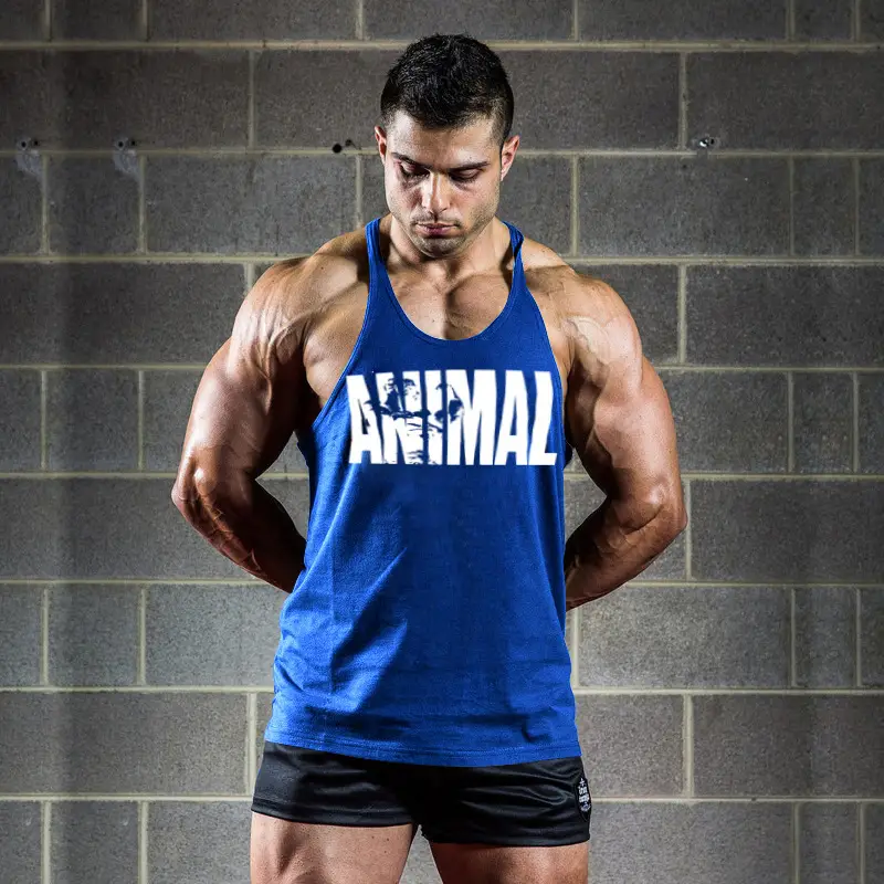 Men's Crossfit I-Back Vest Animal Print Black - Image 7