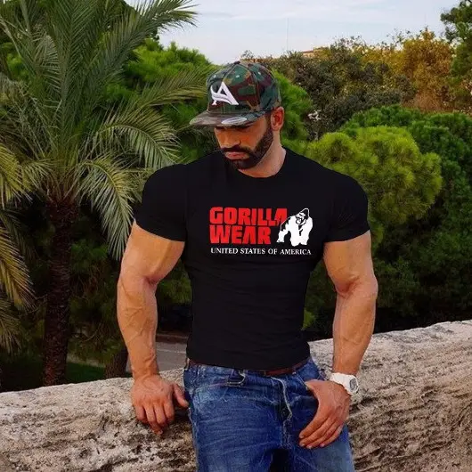 Men's Blue Gorilla Fitness T-Shirt Round Neck - Image 14