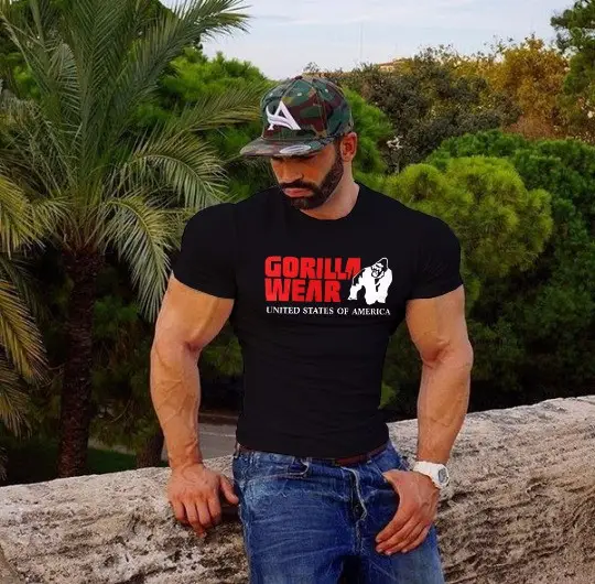 Men's Blue Gorilla Fitness T-Shirt Round Neck — feature 13