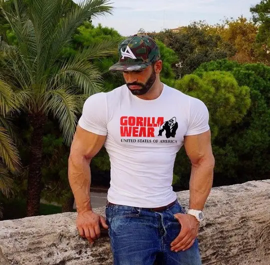 Men's Blue Gorilla Fitness T-Shirt Round Neck — feature 14