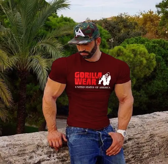 Men's Blue Gorilla Fitness T-Shirt Round Neck — feature 16