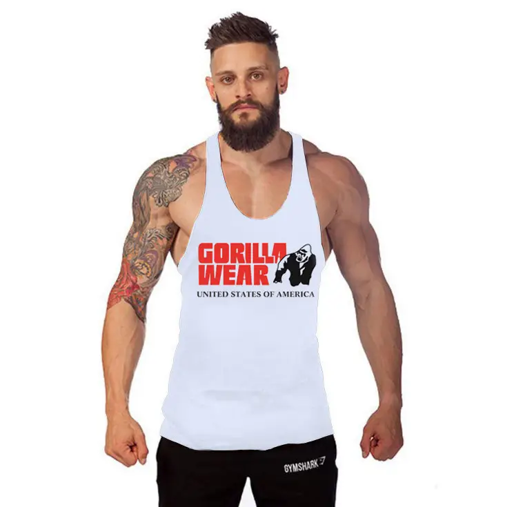 Gorilla Wear Men Grey Tank Top Bodybuilding Unisex - Image 5