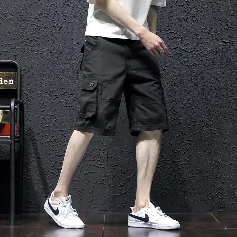 Men Cotton Washable Multi Pocket Work Shorts Extra Large - Image 2