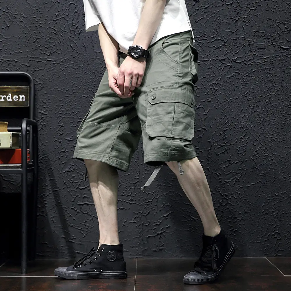 Men Cotton Washable Multi Pocket Work Shorts Extra Large - Image 4