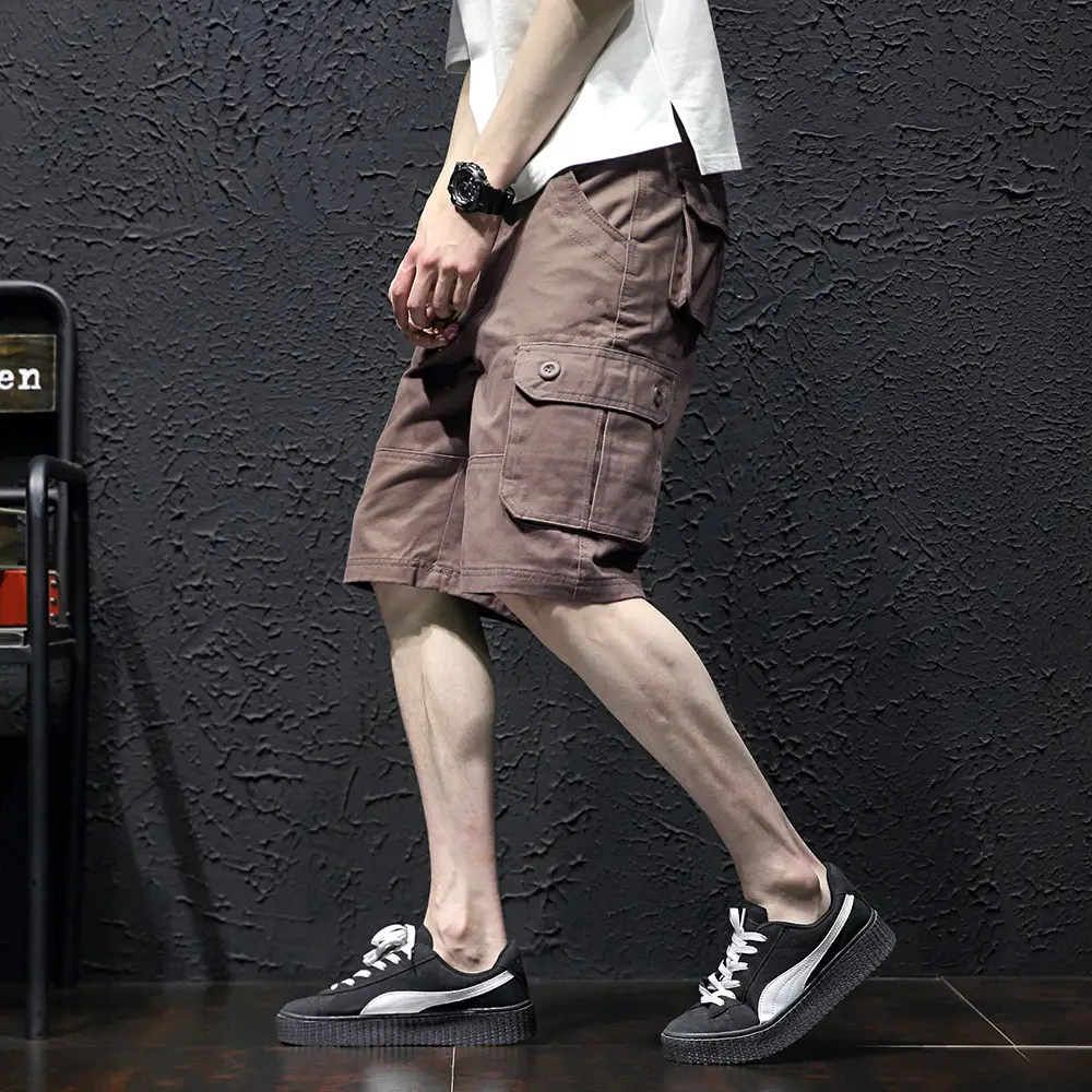 Men Cotton Washable Multi Pocket Work Shorts Extra Large - Image 3