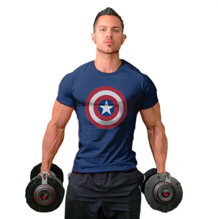 Captain America Flag Print Men's White T-Shirt - Image 3
