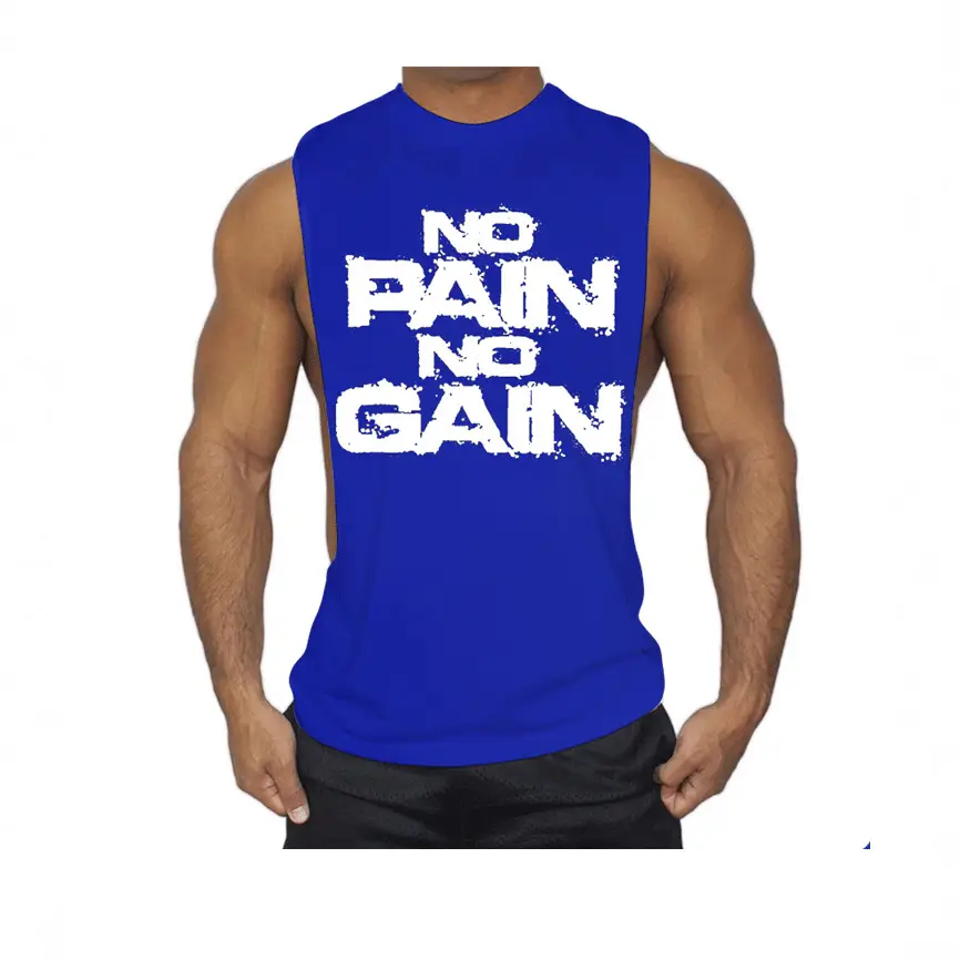 Men's Red No Pain No Gain Sleeveless Vest - Image 20