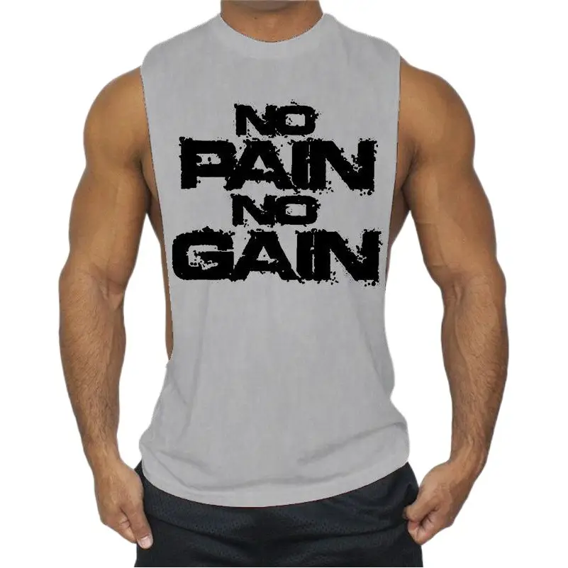 Men's Red No Pain No Gain Sleeveless Vest
