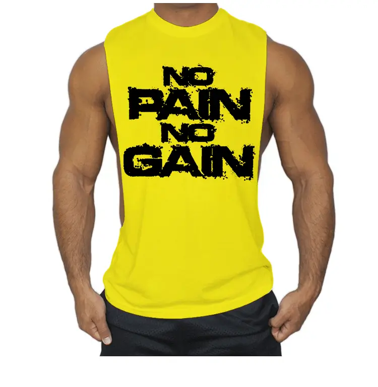 Men's Red No Pain No Gain Sleeveless Vest — feature 19