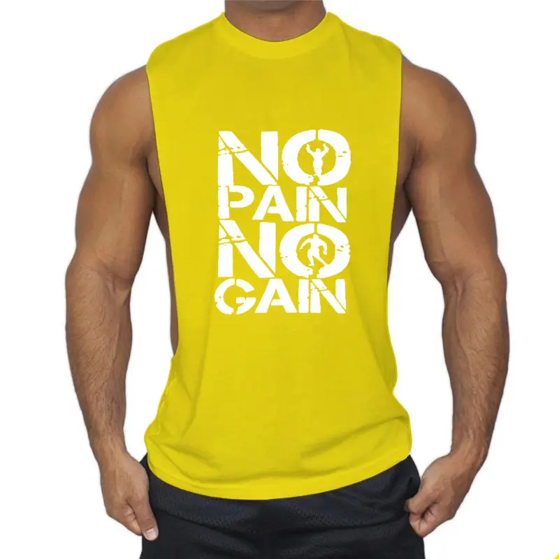 Men's Red No Pain No Gain Sleeveless Vest - Image 11