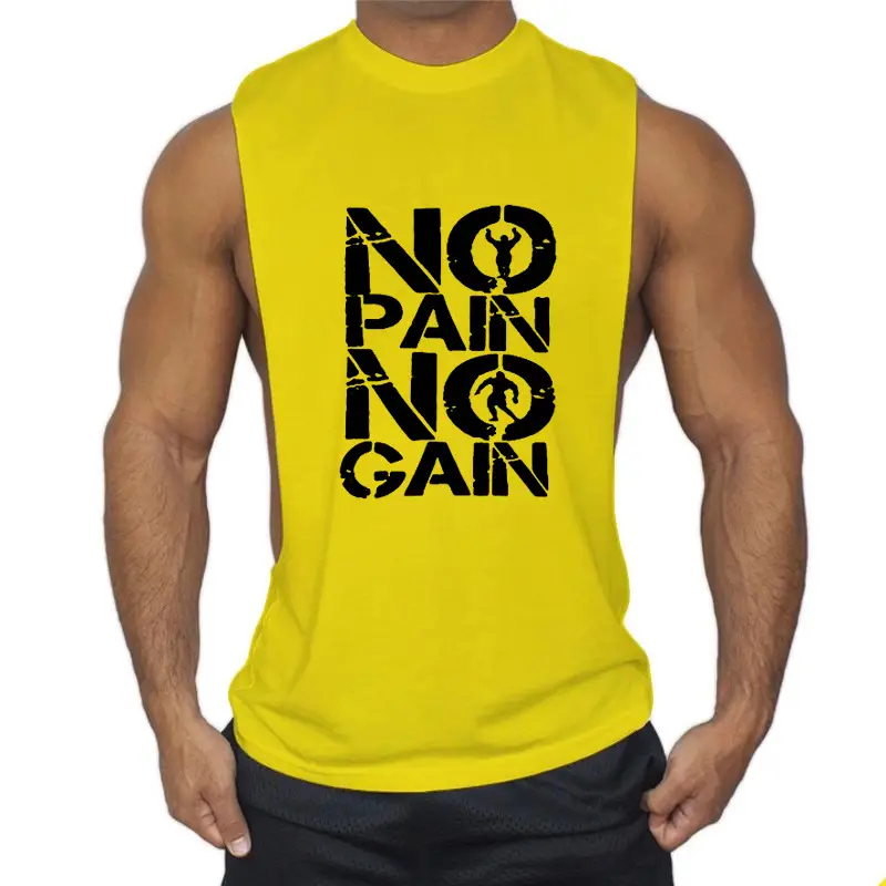 Men's Red No Pain No Gain Sleeveless Vest - Image 12