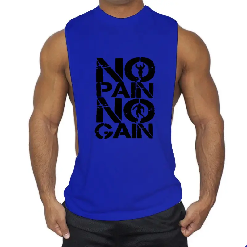 Men's Red No Pain No Gain Sleeveless Vest - Image 13