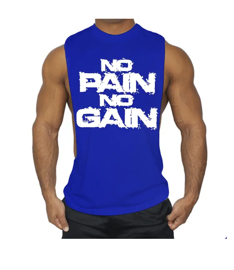 Men's Red No Pain No Gain Sleeveless Vest - Image 5
