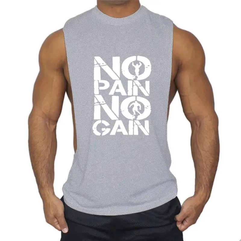 Men's Red No Pain No Gain Sleeveless Vest - Image 8