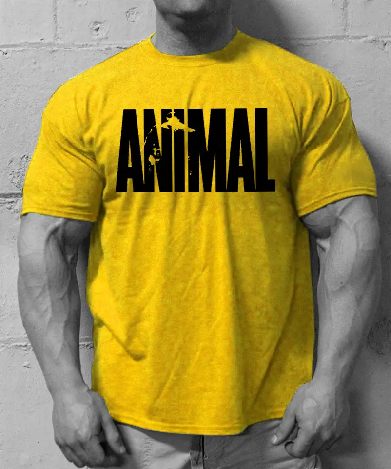 Men's Blue ANIMAL Graphic T-Shirt Fitness Casual - Image 3