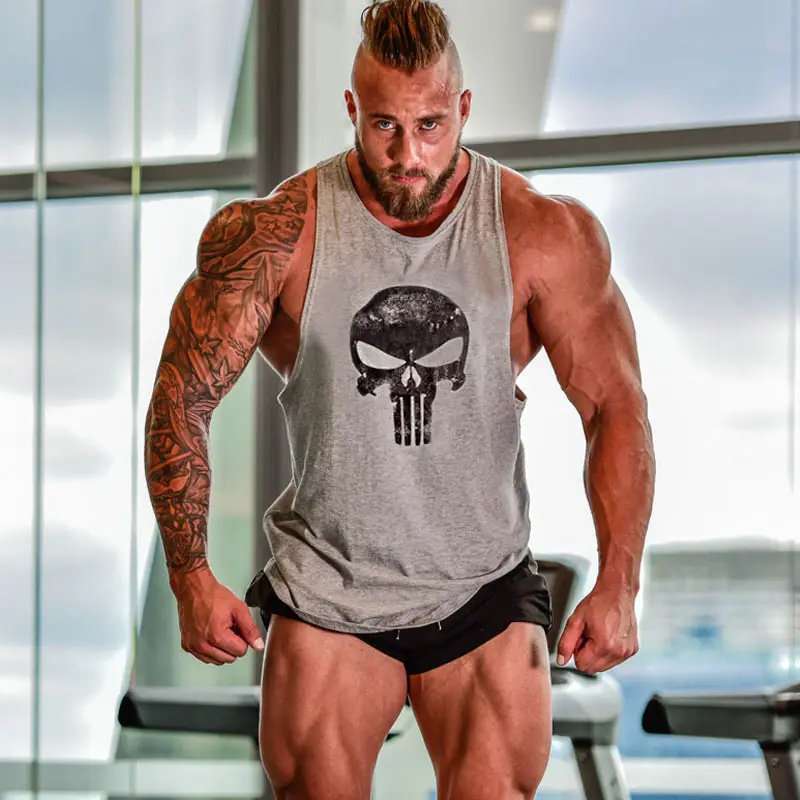 Cross-border Marvel men's Skull Vest Sports Bodybuilding Vests