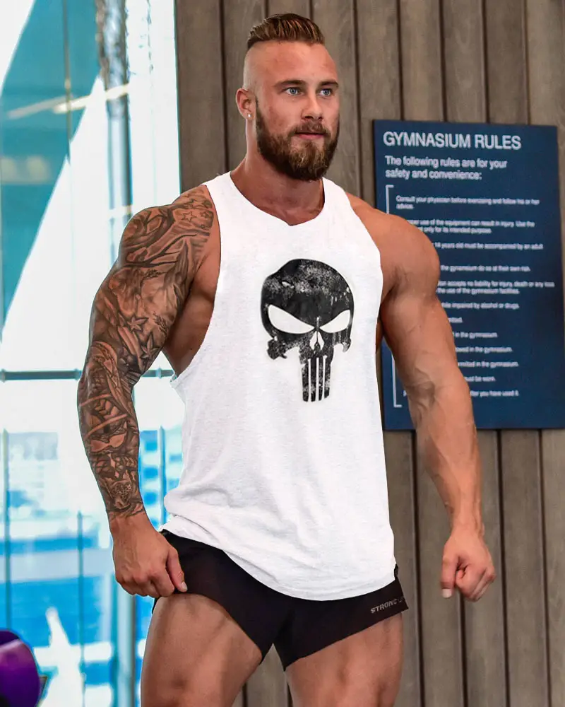 Cross-border Marvel men's Skull Vest Sports Bodybuilding Vests