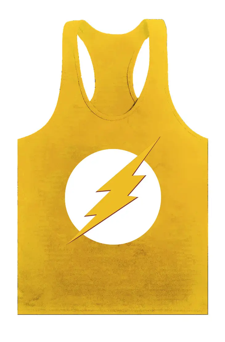 Men's Yellow Lightning Camisole Vest for Workout