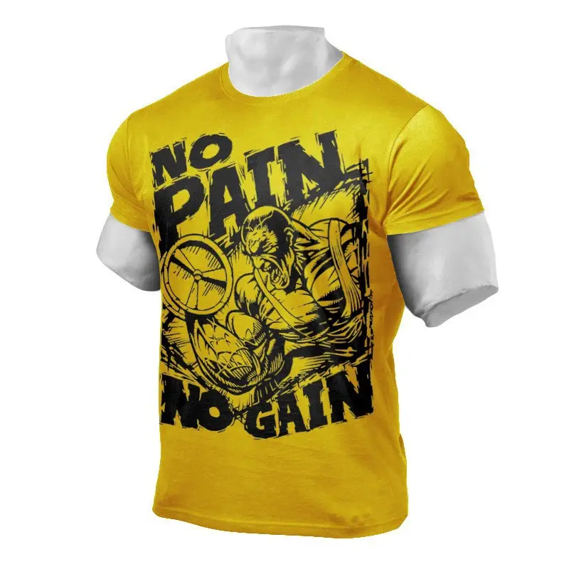Men's Blue No Pain No Gain Fitness T-Shirt 2020 - Image 32