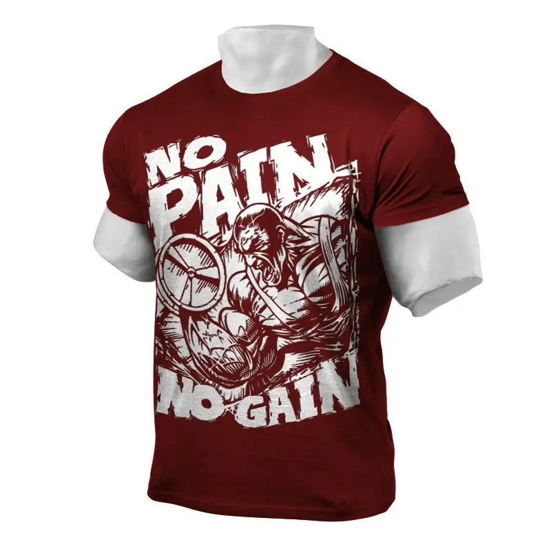 Men's Blue No Pain No Gain Fitness T-Shirt 2020 - Image 34