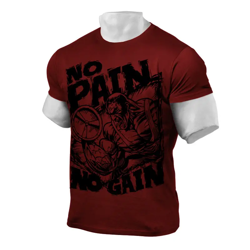 Men's Blue No Pain No Gain Fitness T-Shirt 2020 - Image 12