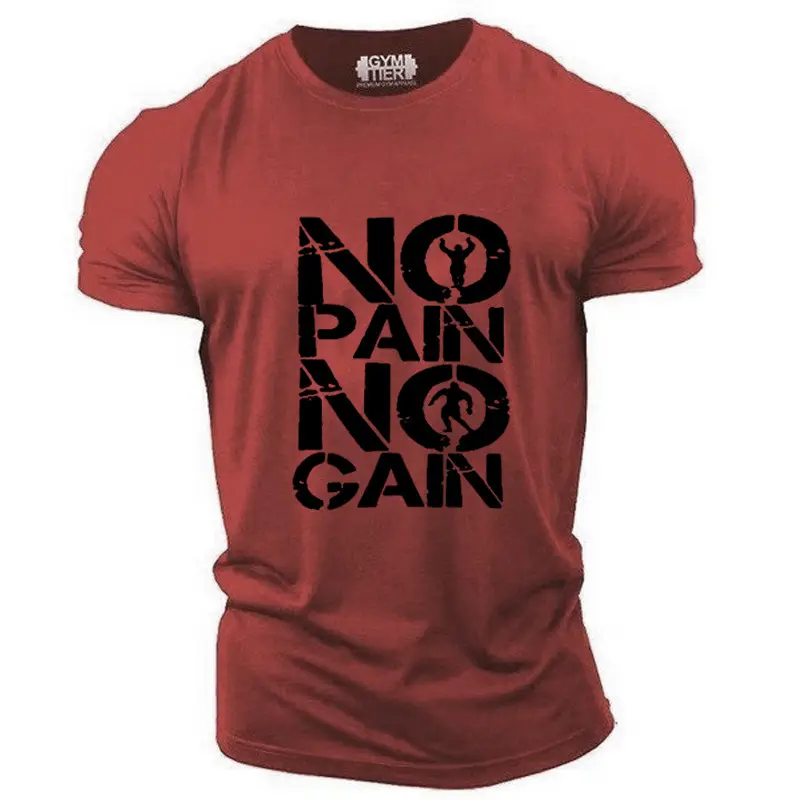 Men's Blue No Pain No Gain Fitness T-Shirt 2020 - Image 16
