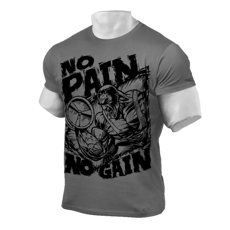 Men's Blue No Pain No Gain Fitness T-Shirt 2020 - Image 9