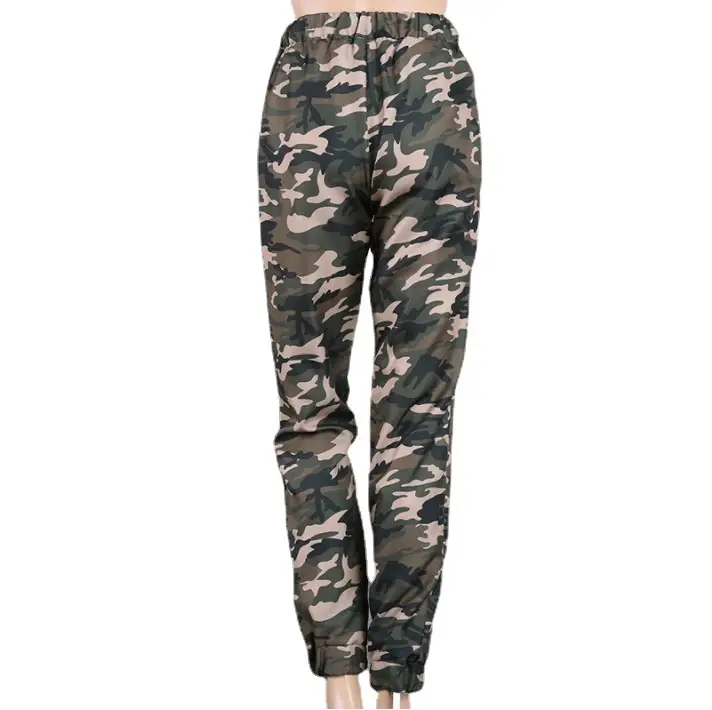 Camouflage Printed Pencil Pants for Women - Image 4