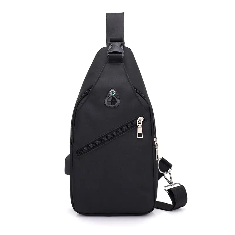 Black Men's USB Oxford Shoulder Bag - Image 2