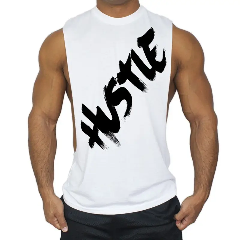 Men's Black Sleeveless Hustle Fitness Vest - Image 8
