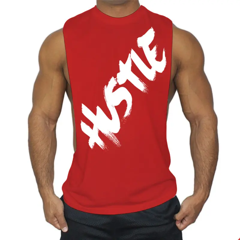 Men's Black Sleeveless Hustle Fitness Vest - Image 4