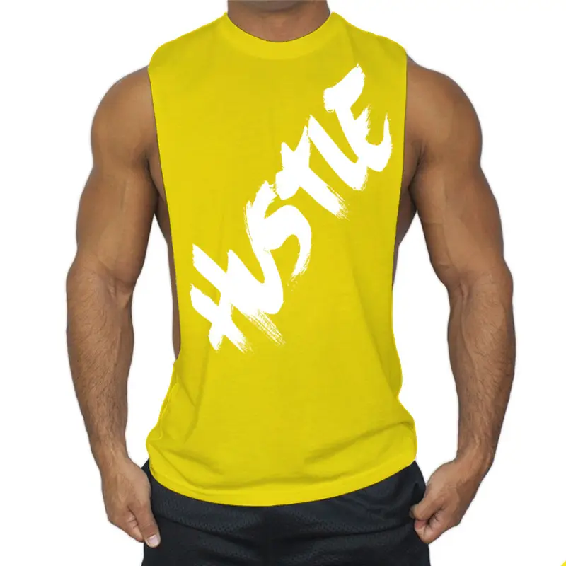 Men's Black Sleeveless Hustle Fitness Vest - Image 5