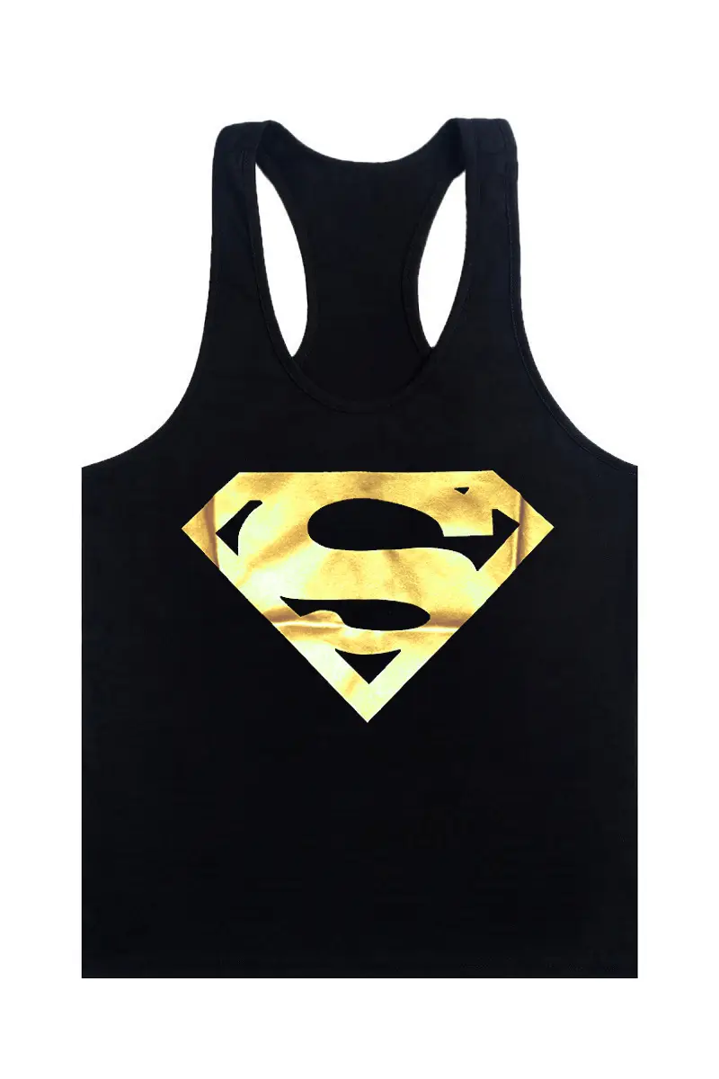 Men's Blue Superman V-Neck Vest with Logo