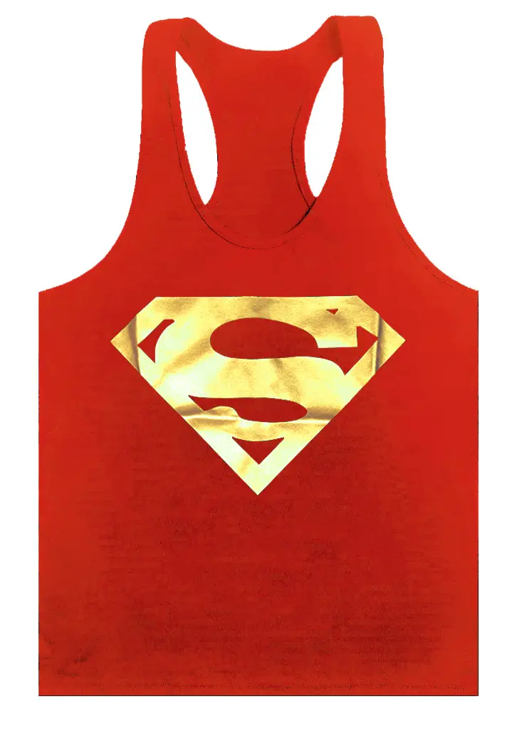 Men's Blue Superman V-Neck Vest with Logo