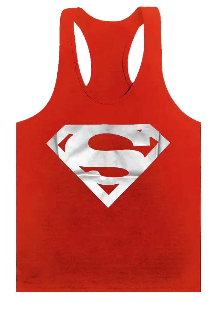 Men's Blue Superman V-Neck Vest with Logo