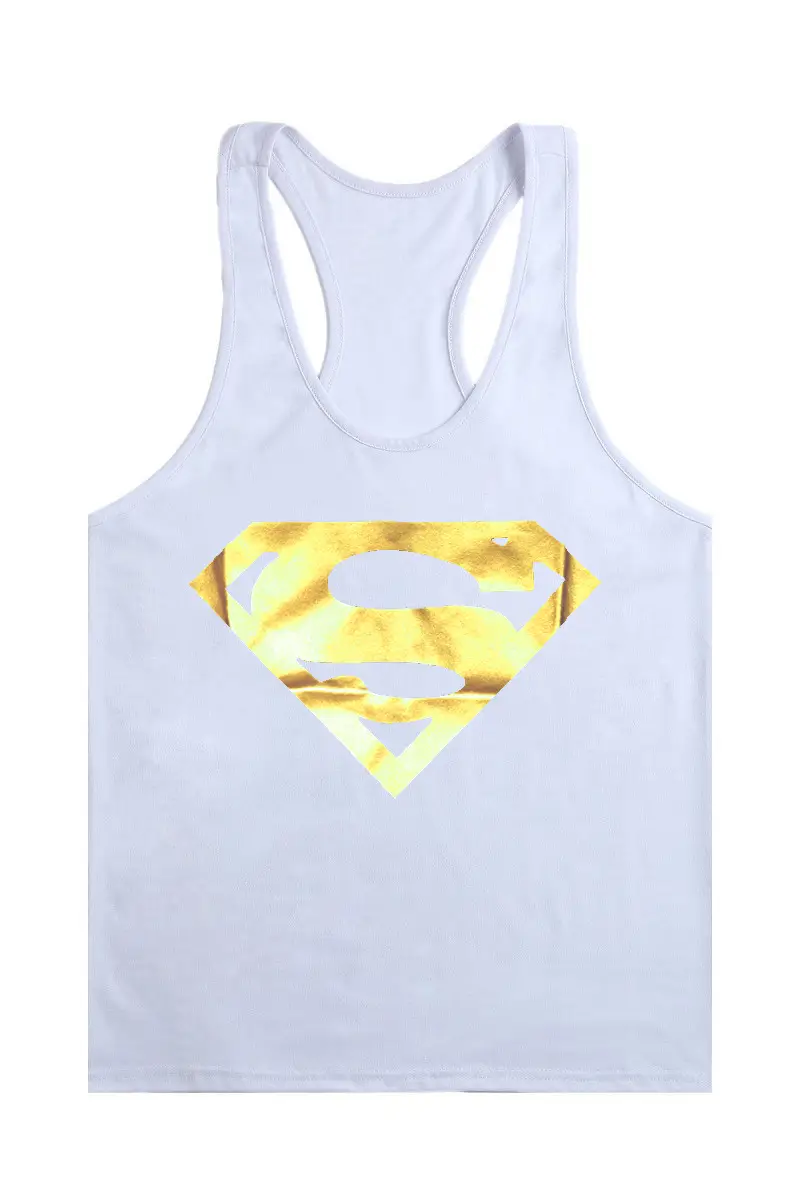 Men's Blue Superman V-Neck Vest with Logo