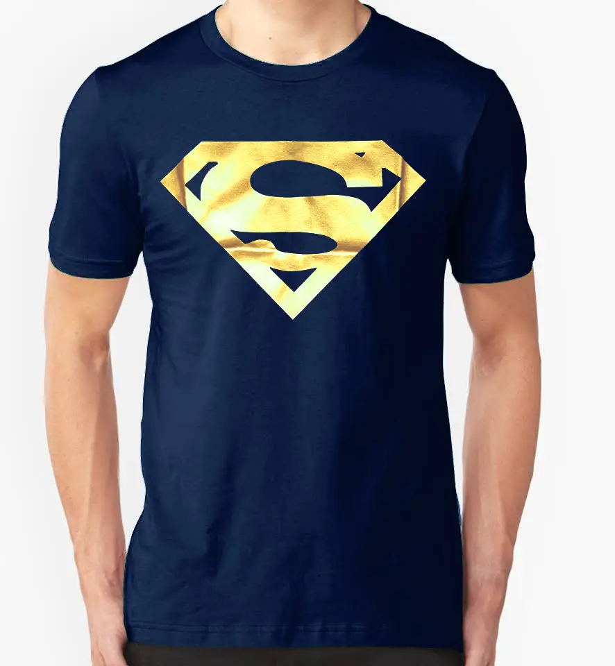 Superman Cross Body Fitness T-Shirt Dark Blue Short Sleeve - Image 2
