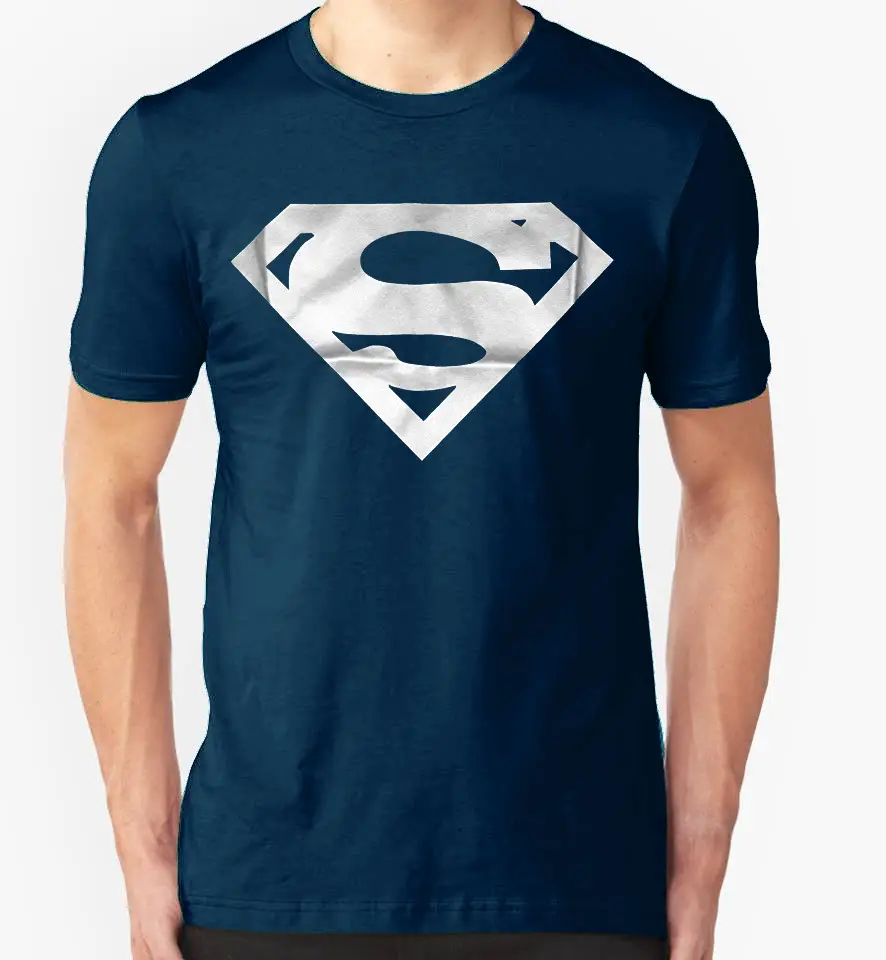 Superman Cross Body Fitness T-Shirt Dark Blue Short Sleeve - Image 6