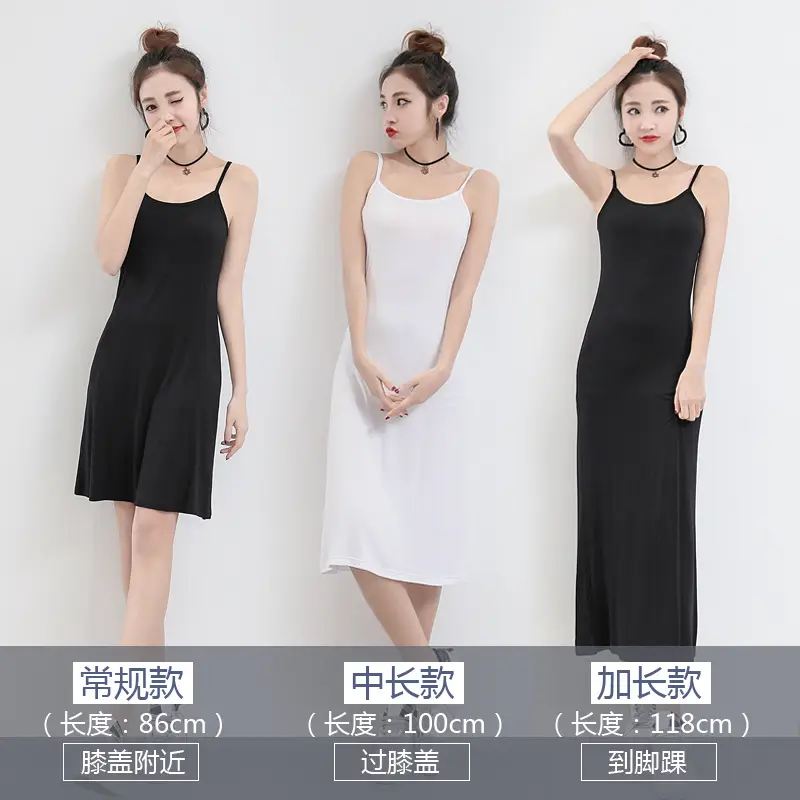 Women Extra Long Inner Skirt Modal Grey Large - Image 14