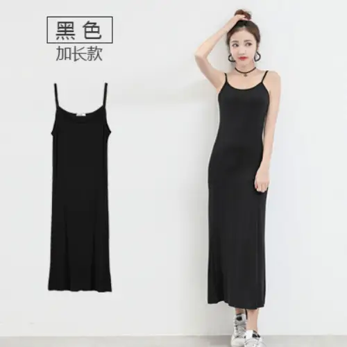 Women Extra Long Inner Skirt Modal Grey Large - Image 10