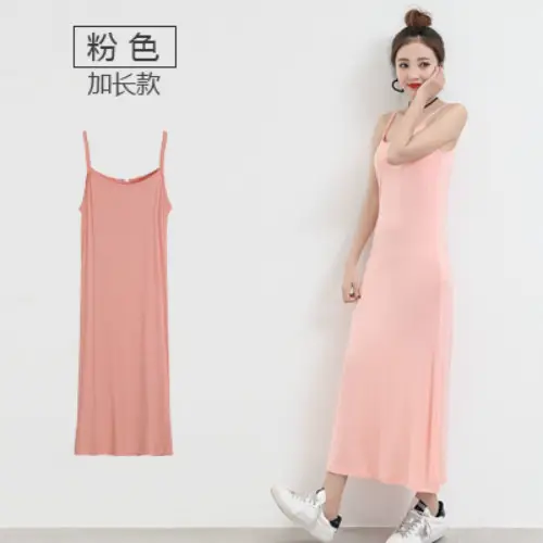 Women Extra Long Inner Skirt Modal Grey Large - Image 11