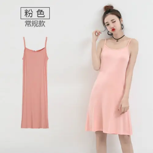 Women Extra Long Inner Skirt Modal Grey Large - Image 3