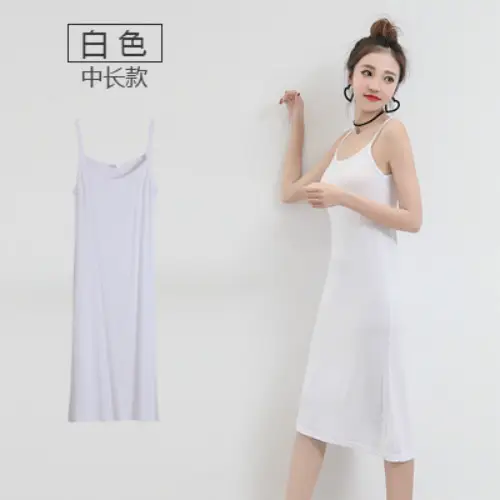 Women Extra Long Inner Skirt Modal Grey Large - Image 5
