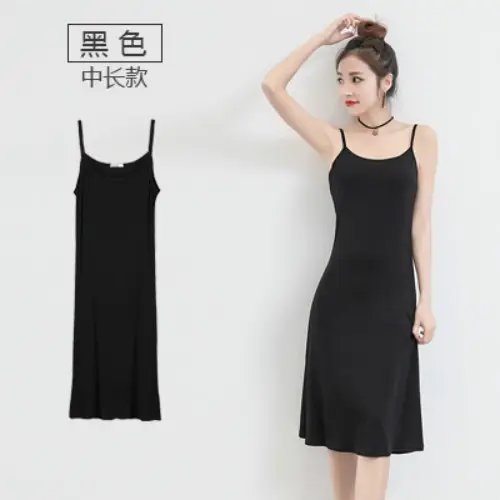 Women Extra Long Inner Skirt Modal Grey Large - Image 6