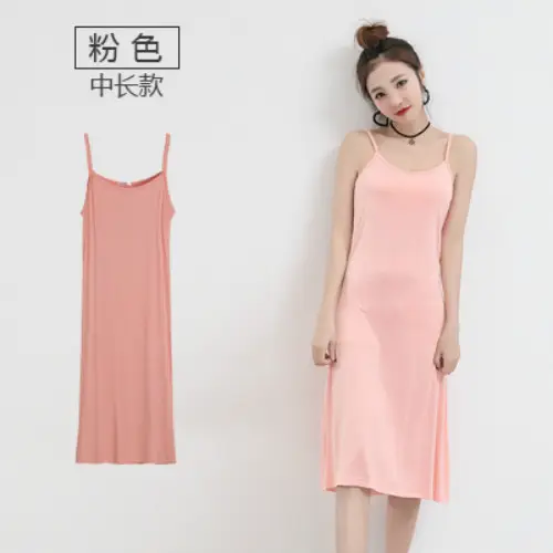 Women Extra Long Inner Skirt Modal Grey Large - Image 7