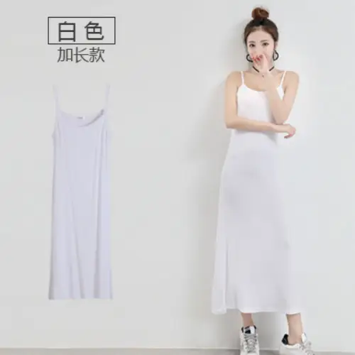 Women Extra Long Inner Skirt Modal Grey Large - Image 9