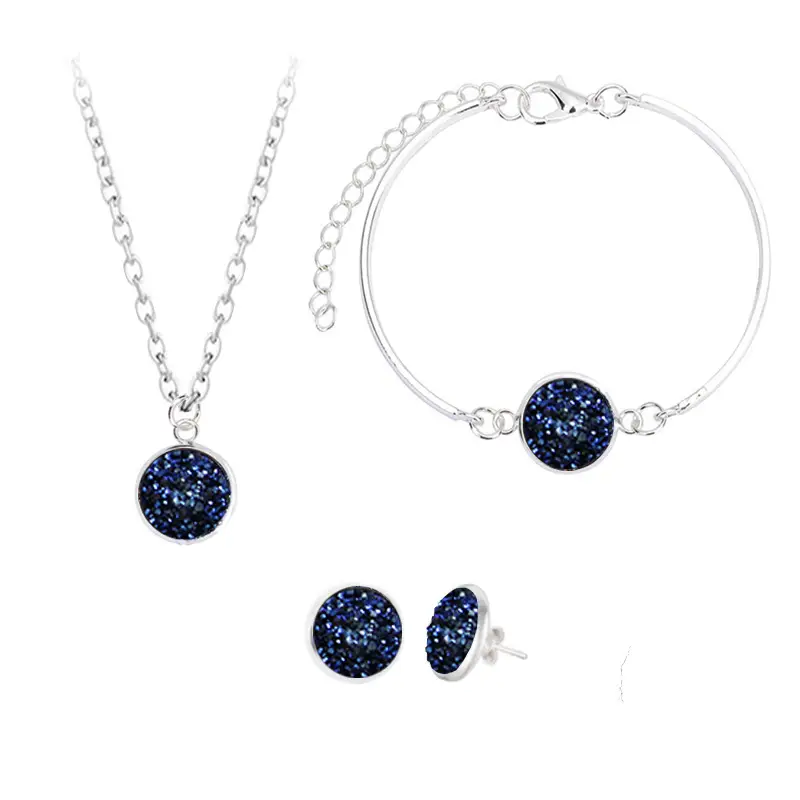 Crystal Cluster Gypsophila Jewelry Set for Women