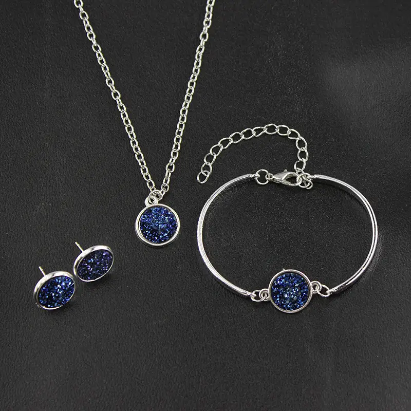 Crystal Cluster Gypsophila Jewelry Set for Women