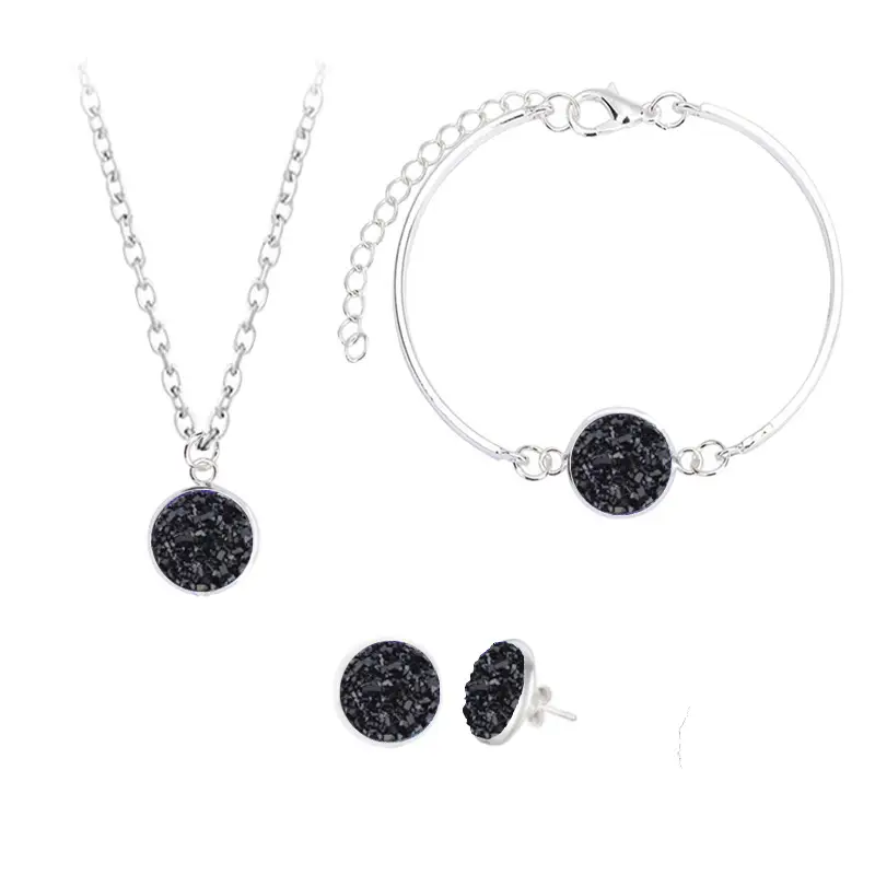Crystal Cluster Gypsophila Jewelry Set for Women